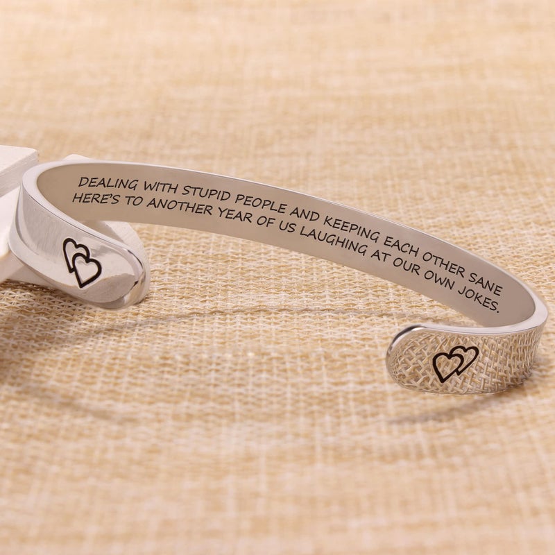 Btysun Mothers Day Gifts for Mom, Gifts for Mom from Daughter Inspirational Bracelets for Women Wife Mom Gifts for Her Cuff Bangle Friend Friendship Bracelet - Image 3